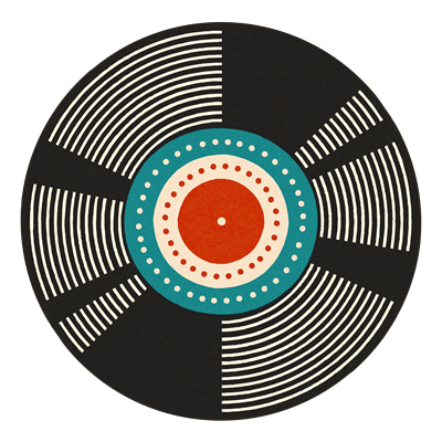 Illustration of a vinyl record
